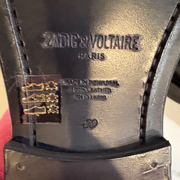 Zadig & Voltaire Black Leather Moto Boots - Picture 13 of 16